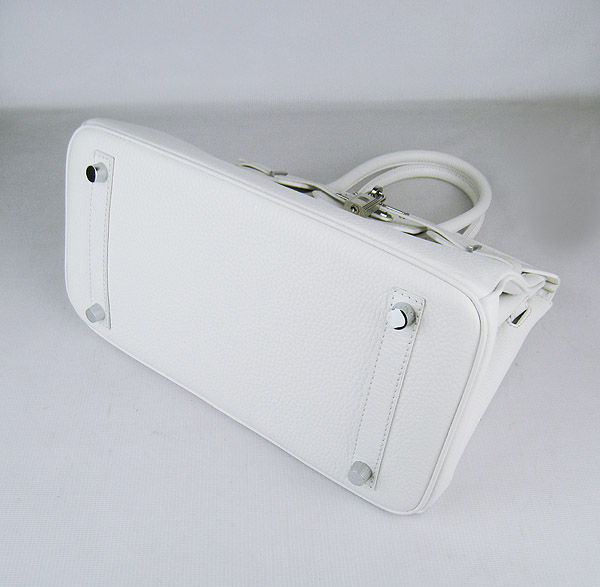 Replica Hermes Birkin 30CM Togo Leather Bag White 6088 On Sale - Click Image to Close